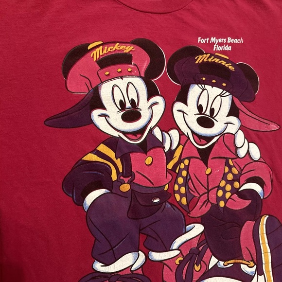 Vintage Disney by Sherry’s Best Mickey and Minnie T-Shirt Early 90s Size XL - Picture 4 of 12